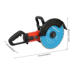 Electric Wall Slotting Machine| 3500W Dust-free Concrete/Marble/Red Brick Cutter w/ 9.5ft Cord| Circular Saw Cutting Tool