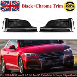 8W6807681F 8W6807682F Front Bumper Fog Light Lamp Grille Grill Cover for Audi Audi A5 S5 2018 2019 Lower Bumper Grill Magickit