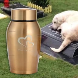 2 PCS Memorials Pet Urn Storage Container Portable Keeping Precious Memories Memorial Ash Holder for Rabbit Dog Kitty Cat Kitten