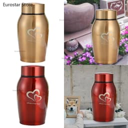 2 PCS Memorials Pet Urn Storage Container Portable Keeping Precious Memories Memorial Ash Holder for Rabbit Dog Kitty Cat Kitten