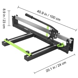SucceBuy Tile Cutter Manual Tool w/ Precise Laser Positioning Rubber Surface Single Rail for Porcelain Ceramic Industry