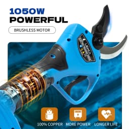 LIDACA 21V 2AH 40mm Cordless Battery Progressive Pruning Shear Efficient scissors Bonsai Electric Tree Branches LD-8605