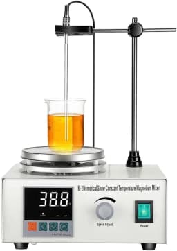 200W magnetic stirrer with digital temperature display and speed adjustment, 1000ml magnetic stirrer with heating plate