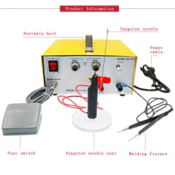 NIUPIKA Spot Welding Machine 80A 500W Hand Held Pulse Gold and Silver Jewelry Making Tools