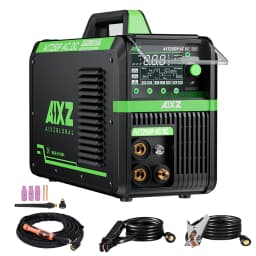 AIXZ 250 Amps 5 in 1 HF TIG Welder AIT250P AC/DC Aluminum Welding MMA ARC Argon Digital Pulse TIG Welding Machine 2T/4T IGBT Inverter for Stainless Steel Aluminum Hot Start Arc Force Anti-Stick