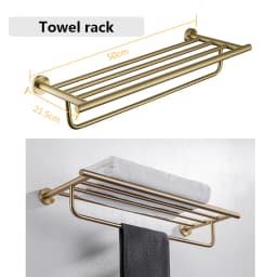 SUS 304 Stainless Steel Bathroom Accessories Wall Monted Toilet Showerroom Towel Rack Bathroom Set