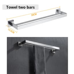 SUS 304 Stainless Steel Bathroom Accessories Wall Monted Toilet Showerroom Towel Rack Bathroom Set