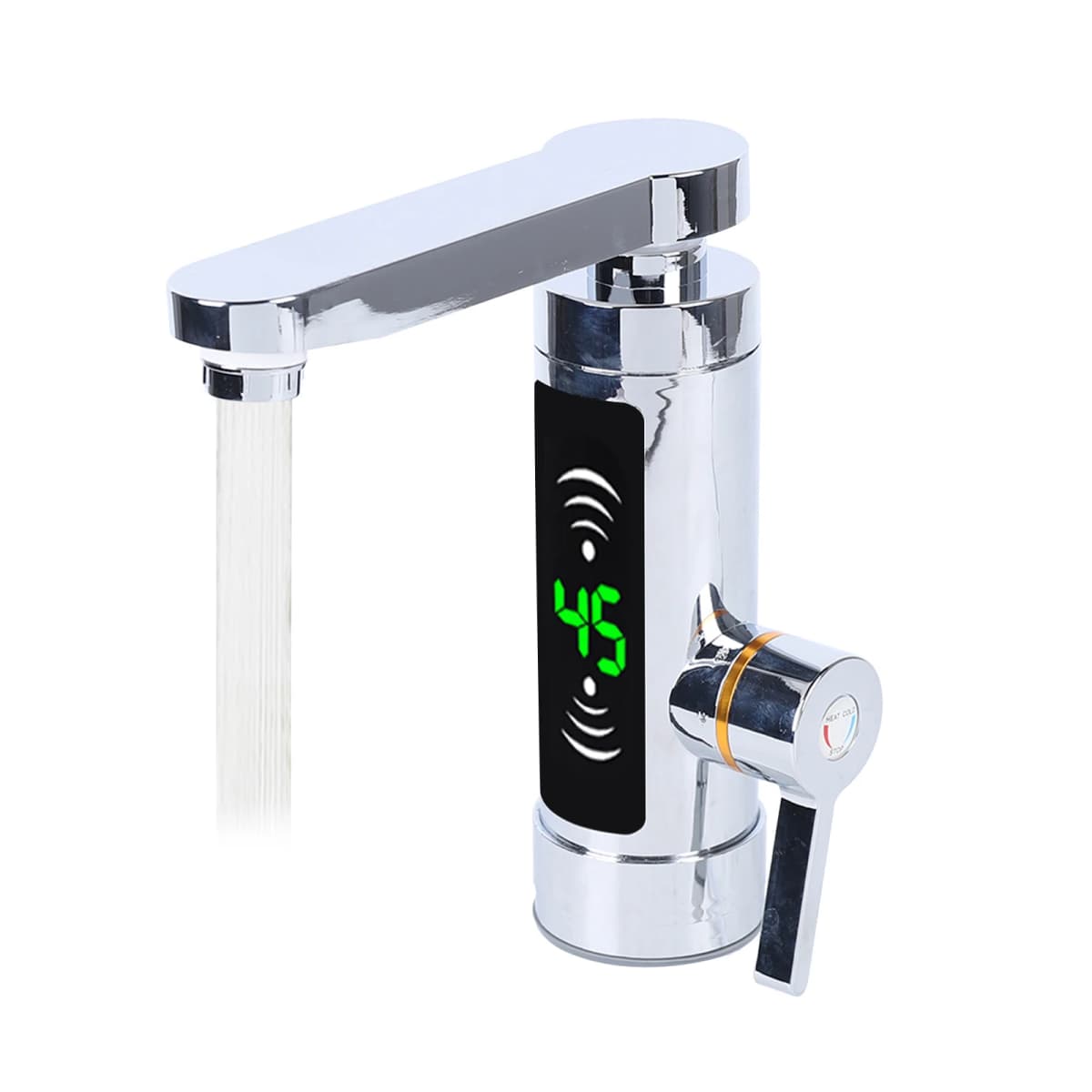 Electric Kitchen Faucet, 3000W Instant Heating, 360° Rotatable Spout, Stainless Steel & ABS, Hot & Cold Water