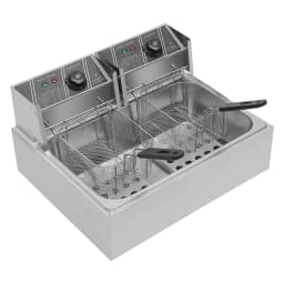 Single-cylinder Fryer 12 L 2 Baskets Stainless Steel 2 Heating Zones Independent Temperature Control