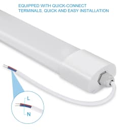 2-Pack 120CM LED Motion Sensor Batten Light, 36W 4000LM IP65 Waterproof, 4000K Neutral White for Garage, Kitchen, Workshop