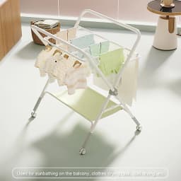 Baby Changing Table with Wheels Adjustable Height Folding Diaper Station with Nursery Organizer Storage Rack For Newborn Infant
