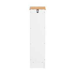 SoBuy BZR85-W Freestanding Toilet wheels Holder Toilet wardrobe Toilet Paper storage Bathroom Shelf Bathroom wardrobe White Nature