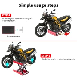 Motorcycle Lift Table 500kg Heavy Duty Hydraulic Lift Wide Deck Scissor Lift Jack Table Foot Stand Jack for Dirt Bike ATV Motor