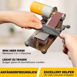 220V Mini Belt Sander Electric Handheld Polishing Grinding Machine for Sharpening EU Plug, Belt Sander, Electric Knife Sharpener