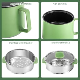 Mini Electric Hot Pot Pink Green Rice Cooker Non-stick Multifunction Rapid Cooking Machine Nonstick Pan Noodles Porridge Soup