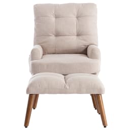 Lounge Chair With Footrest, Backrest 5-stage Adjustable, Tiltable, Chair With Side Shelf