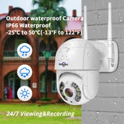 Hiseeu 4K 8MP Smart Wifi PTZ Camera 5x Digital Zoom AI Human Detection ONVIF Wireless CCTV IP Camera Iptv Security Protection