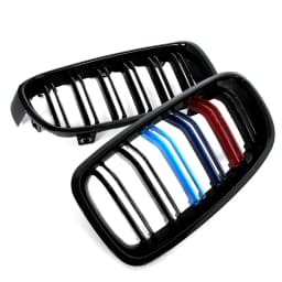 Gloss Black M-Color Kidney Grille Grill for BMW 2012-2018 F30 Sedan F31 Touring 3-Series 328i 335i Dual Line Grille Car Styling