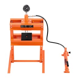 SucceBuy Hydraulic Shop Press 10T H-Frame Shop Press with Press Plate&H-shaped Base Adjustable Hydraulic Press Fit for Bending