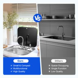RV Sink Caravan Sink, Camper Basin Bowl, Hand Wash Basin, with Stainless Steel Faucet Rectangular 41*36.5*16cm for RVs