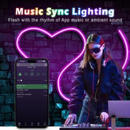 RGB LED Waterproof Neon Strips with APP & Remote, Smart WIFI Works with Alexa, Adjustable Brightness For Indoor And Outdoor Use