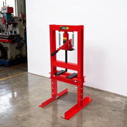 6 Ton Hydraulic Press Heavy Duty H-Frame Shop Press with Manual Hydraulic Pump & 4 Adjustable Heights for Bearing Bushings
