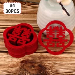 Mini Double Happiness Love Character Chinese Traditional Wedding Confetti Banquet Party Supplies Marriage Room Decoration