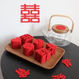 Mini Double Happiness Love Character Chinese Traditional Wedding Confetti Banquet Party Supplies Marriage Room Decoration