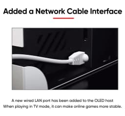 Nintendo Switch OLED Game Console with white or neon (64GB) 7 inch OLED screen enhanced Audio LAN port with cable