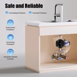 132W DC 12V Water Transfer Pump with Filter Connectors - Automatic Start-Stop Booster Pump for Home Pressure Switch Included