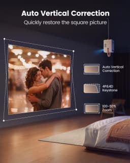 TOPTRO Projector Android 9.0 1080P 380ANSI Portable Projetor 1280*720P Auto Keystone Electric Focus Built-in Battery Home Cinema