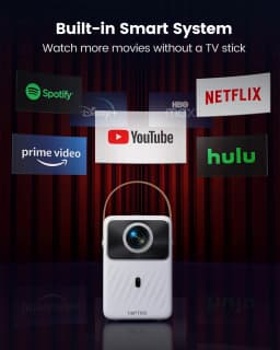 TOPTRO Projector Android 9.0 1080P 380ANSI Portable Projetor 1280*720P Auto Keystone Electric Focus Built-in Battery Home Cinema