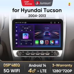 Junsun 10" Button Car Radio for Hyundai Tucson 2006-2013 GPS Multimedia Stereo RDS Wireless CarPlay for Apple Android Auto 4G