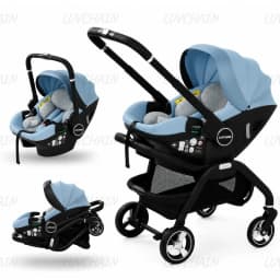 Portable 3-in-1 Baby Stroller Newborn Baby Sleeping Basket Multi-function Child Car Seat Luxury Baby Carriage Foldable