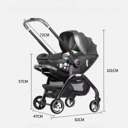 Portable 3-in-1 Baby Stroller Newborn Baby Sleeping Basket Multi-function Child Car Seat Luxury Baby Carriage Foldable
