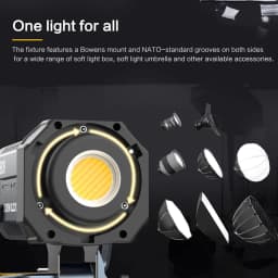COLBOR CL220 220W 2700-6500K Bi-Color COB LED Video Light with Built-in Mesh Remote Networking Module for Photography Fill Lamp