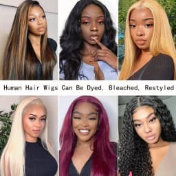 HD Transparent Lace 13x4 13x6 in Front Wigs 30 32 Inch Straight Bling Hair Lace Frontal Wig Human Hair Wig Brazilian For Women
