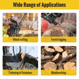 CONENTOOL 58CC Oil Chainsaw 18 Inch Woods Cutting Machine Power Tools Cordless 2-Stroke Petrol Engine 550ml Garden Logging Tools