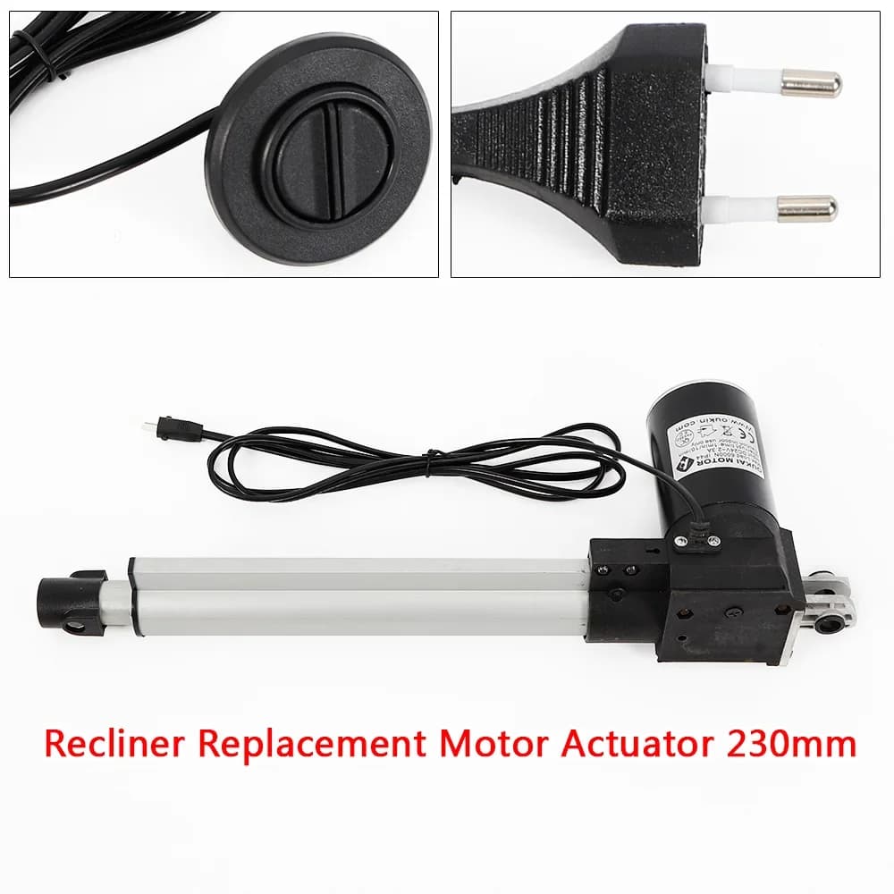 24V 600KG Recliner Actuator 230mm Stroke CE IP44 Home Office Furniture Durable Replacement Motor Easy Install