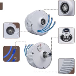 Max 330W DC 12V Permanent Magnet Generator for DIY Horizontal Efficiency Wind Turbine Generator Windmil Hydraulic Generator