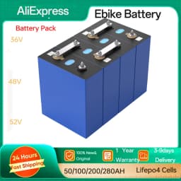 280AH Lifepo4 Battery 3.2V DIY Lithium iron phosphate Cell Rechargeable prismatic For 4S 12v 24v 48v EV Golf Cart Power Tools Camping