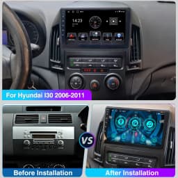 ESSGOO Android14 9" Apple Carplay Android auto For Hyundai I30 2006-2011 Car Stereo RADIO GPS Nav WIFI SWC FM BT Mirror link USB