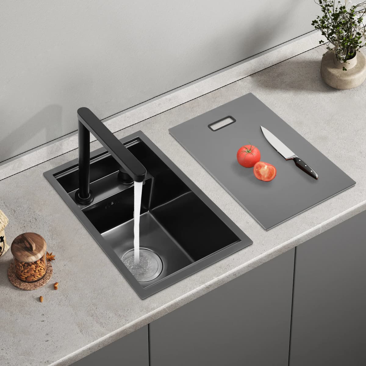 Kitchen Sinks Invisible Sink for Kitchen Bar Embedded Countertop Sink
