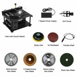 12-24V 200W Table Saw Mini Electric Desktop Saw Cutter Angle Speed Adjustable Cutter for Wood Plastic Acrylic