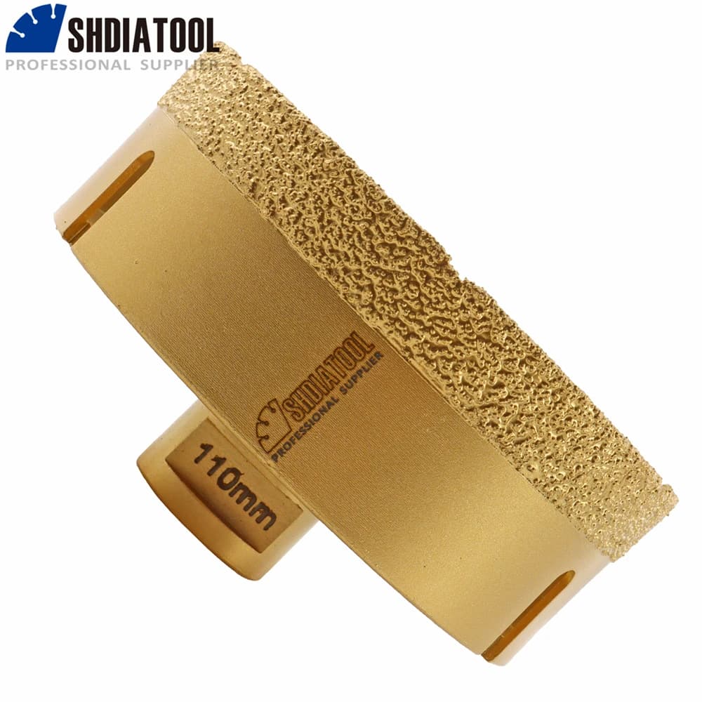 SHDIATOOL 1Pc Dia110mm Diamond Drilling Core Bit M14 Porcelain Ceramic Tile Granite Drill Bit Masonry Hole Saw Opener Crown