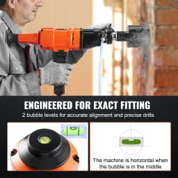 SucceBuy 1500W 4in Bit Diamond Core Drill Machine Handheld Concrete Core Drill Rig Wet Stepless Speed Electric Drilling Machine