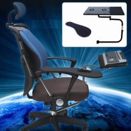 Chair Keyboard Tray, Laptop Keyboard Mouse Chair Stand w/USB Fan, Adjustable Mouse Mount Installed to Chair with -85°~ +20°Tilt
