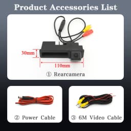 AUTOTOP Car Rear View Camera For Audi A1 A3 A4 A6 A6L S5 Q5 Q7 2008-2012 Backup Trunk Handle Night Version Water-proof Cam Line