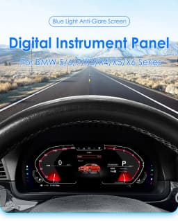 12.3"Auto Lcd Dashboard Paneel For BMW 5 6 7 Series F10 f11 F12 F13 For X3 X4 X5 X6 1920*720 Instrumentenpaneel Virtuele Cockpit