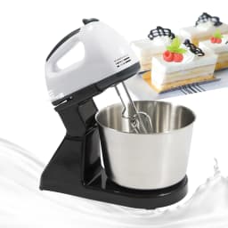 Countertop Mixer 180-350W 1.7L Capacity, Stainless Steel & Plastic Compact Design Multifunctional for Baking & Kitchen Work
